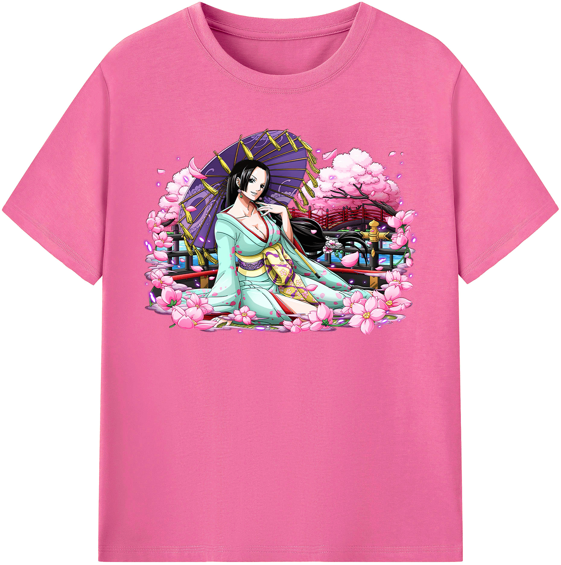 ワンピース ボア・ハンコック ONE PIECE Boa·Hancock レディースカジュアルプリントTシャツ（綿100％）